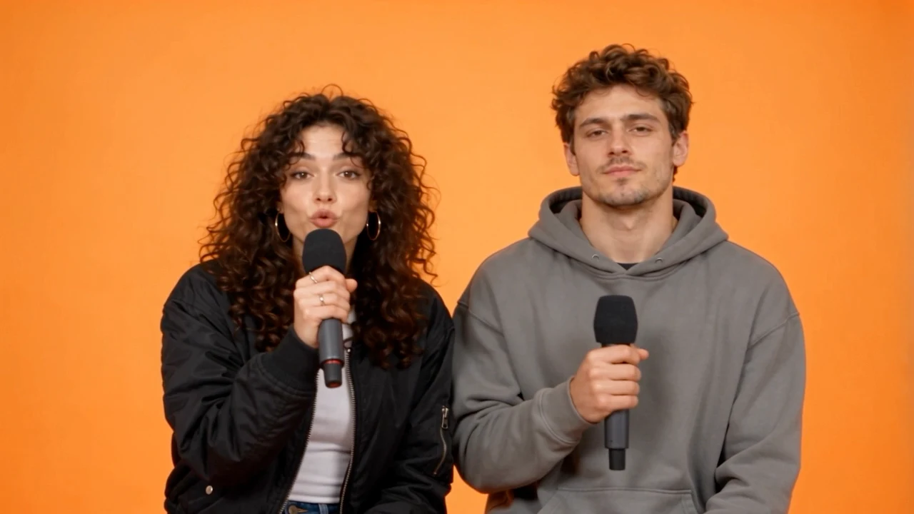 Actual AI Rap Duo video generated from the two example portraits — 1